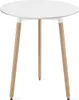 Bílý kulatý jídelní stůl KAMI 60x60 cm Náhled obrázku produktu 3