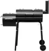 A black smoker grill is shown against a white background. Produktbild-Vorschau