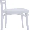 A white chair is shown from the side against a white background. Náhľad obrázku produktu