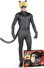 A person wearing a Cat Noir costume, standing in front of a white background, with the product packaging at their feet. Anteprima dell’immagine prodotto