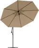 vidaXL Svetelný dáždnik s hliníkovou tyčou 350 cm Taupe Náhľad obrázku produktu 3