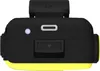 Close-up view of the bottom of a black and yellow electronic device, showing a USB-C port, a small indicator light, and a button. Náhled obrázku produktu