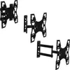 Three different black TV wall mounts are displayed against a white background. Produktbild-Vorschau