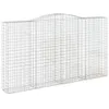 Gabionen mit Hochbogen 6 Stk. 400x50x220/240cm Verzinktes Produktbild-Vorschau 3