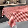 Tischdecke oldscool Karo Rot 160x140cm Schnittkante Produktbild-Vorschau 2
