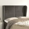 Kopfteil mit Ohren Dunkelgrau 147x23x118/128 cm Samt Produktbild-Vorschau 2