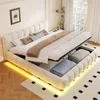 Merax Polsterbett 160×200cm mit LED-Lichtleiste, Produktbild-Vorschau 2