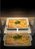 Two views of a lasagna dish in a microwave. Náhľad obrázku produktu