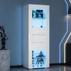 Merax vitrinekast met LED-verlichting, voorzien van 4 Productafbeelding-voorbeeld 3