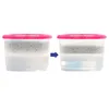 Two containers showing the absorption of moisture. Voir les images du produit