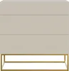 Selsey VELDIO - Commode 3 tiroirs, gris beige taupe avec Voir les images du produit 3