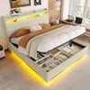 Flieks hydraulická čalúnená posteľ 140x200cm s USB a typom Náhľad obrázku produktu 1