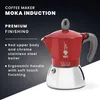 Bialetti Moka induction, Mokka-Kanne, 0,1 l, Rot, Silber, Produktbild-Vorschau 9