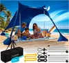 ELONEO Strandzelt Sonnensegel LSF 50+ UV Schutz Windschutz Produktbild-Vorschau 1
