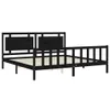 Massivholzbett mit Kopfteil Schwarz 200x200 cm , Klassische Produktbild-Vorschau 4