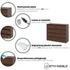STIV Möbel | Komoda z 8 szufladami | Dąb Wenge | 120 cm | Podgląd zdjęcia produktu 4