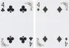 Two playing cards, a four of clubs and a four of diamonds, are shown side-by-side on a white background. Produktbild-Vorschau