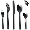 Besteckset 60-teilig für 12 Personen, Edelstahl, Schwarz, Produktbild-Vorschau 1