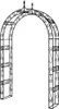 Metallischer Rosenbogen, 240 x 140 cm, schwarz Produktbild-Vorschau 3