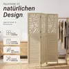 Paravent Séparateur de Pièce 3 Parties Cloison en Bois Voir les images du produit 17