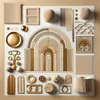 NEWROOM Tapete Bowy Beige Vliestapete - Modern Bogen Linien Produktbild-Vorschau 5