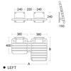 pba 01 Doppelduschsitz, R klappbar aus Nylon, 840x568mm Produktbild-Vorschau 2