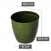 KADAX Doniczka Osłonka Donica 14cm Na Kwiaty Zielona marmur Podgląd zdjęcia produktu 9