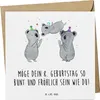 Mr. & Mrs. Panda Grußkarte 8. Geburtstag Freude - Weiß - Produktbild-Vorschau 1