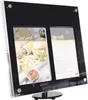 LED Informations-Display mit Tischfuß Acrylic schwarz 2x Produktbild-Vorschau 1