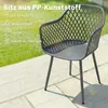 Outsunny Gartenstuhl 4er Set UV-beständige Gartenstühle mit Produktbild-Vorschau 4