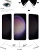 A marketing image showing a privacy screen protector for a smartphone, demonstrating its anti-spy features from different angles. Produktbild-Vorschau