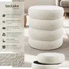 Tabouret ALTU rembourré avec rangement - Bouclé crème/ Voir les images du produit 2