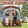 COSTWAY 210x106x210 cm sprchový stan se 2 místnostmi, Náhled obrázku produktu 4