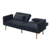 A dark gray sofa bed is shown from a three-quarter angle against a white background. Voir les images du produit