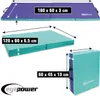 Three gymnastics mats of different sizes are displayed with dimensions indicated. Produktbild-Vorschau
