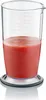 A clear plastic beaker filled with a red smoothie or puree, with measurement markings visible on the side. Produktbild-Vorschau