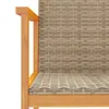 Gartenstühle 2 Stk. Beige Poly Rattan und Massivholz Produktbild-Vorschau 8