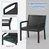 COSTWAY Set 3 pezzi di mobili da giardino in polyrattan, Anteprima dell’immagine prodotto 6