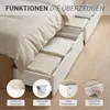 Holzbett 90x200 mit 2 Bettkästen Bett Eiche Braun Weiß Holz Náhled obrázku produktu 17