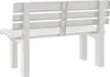 Panchina da giardino bianca 110x52x71 cm in polipropilene Anteprima dell’immagine prodotto 6