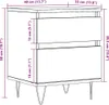 vidaXL Nachttische 2 Stk. Altholz-Optik 40x35x50 cm Produktbild-Vorschau 8