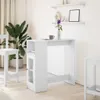vidaXL Barový stůl s policí bílý 101x40x103,5 cm materiál Náhled obrázku produktu 3