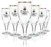 6x Carlsberg Glas 0,2l Pokal Tulpe Goldrand Pilsener Produktbild-Vorschau 1