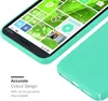 A close-up view of a smartphone case and the phone itself, with marketing text below. Produktbild-Vorschau