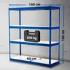 CLP Schwerlastregal 160x60x180 cm blau Produktbild-Vorschau 2