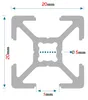 ALUMINIUM KONSTRUKTIONSPROFIL 20x20 R5 170cm ELOXIERT + Produktbild-Vorschau 2