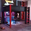 Merax Etagenbett Hochbett 140x200 cm, Gaming Kinderbett mit Produktbild-Vorschau 3
