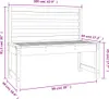 Ławka Ogrodowa, Biała, 109 Cm, Lite Drewno Sosnowe Lumarko! Podgląd zdjęcia produktu 7