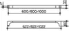 Technical drawing with dimensions for a bathroom towel holder. Produktbild-Vorschau