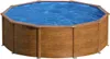 Piscina rotonda da parete in acciaio GRE con effetto legno Anteprima dell’immagine prodotto 7